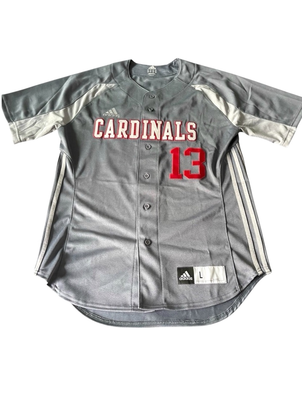 Adidas St. Louis Cardinals Grey/Red Baseball Jersey (L)